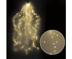 Luci Di Natale A Cascata 350 Microled H2m Bianco Caldo Da Esterno-interno Adami