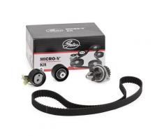 GATES Pompa Acqua + Kit Cinghia Distribuzione CITROËN,PEUGEOT KP15615XS 16095257,1609525780,16107933 Pompa Acqua + Kit Cinghie Dentate,Pompa,16095257
