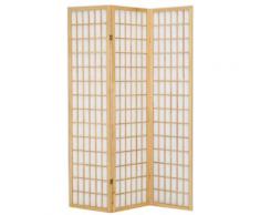 Paravento Separè 3 Pannelli 130,5x178cm In Legno Tosini Faggio