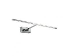 Applique Minimal Metallo Cromato Lampada Da Bagno Led 4 Watt Luce Calda Intec Led-w-andromeda/4w