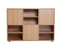 Libreria 6 Vani In Legno 110x40x78 Cm
