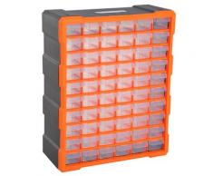Cassettiera Box Per Accessori Minuteria Arancione 38x16x47.5 Cm