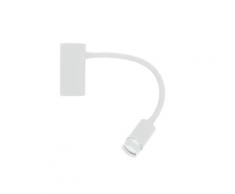 Applique Da Lettura Flessibile Silicone Bianco Lampada Moderna Led 3 Watt Luce Calda Ambiente Led-kepler