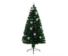 Albero Di Natale Artificiale 150 Cm 20 Luci Led A Forma Di Cristallo Di Neve