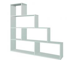 Libreria Di Design 145x29x145 Cm Scaffale In Legno Bianco Lucido