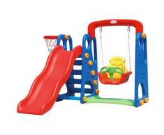 Castello 3 In 1 Canestro, Scivolo E Altalena Kids Joy Baby Park