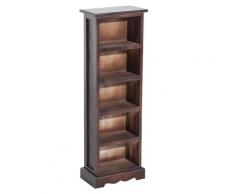 Libreria 5 Ripiani In Legno Marrone 30x17x90 Cm
