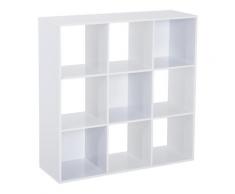 Libreria Moderna 6 Somparti In Mdf 91x29,5x91 Cm Bianco