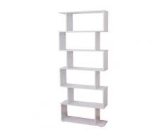 scaffale modulare D-Segno Home Office Bianco Libreria da muro in metallo kit 4 mensole scaffale modulare D-Segno Home Office Bianco Libreria da muro in metallo kit 4 mensole