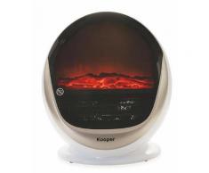 Termoventilatore Caldobagno Effetto Camino 1500w Kooper Ovetto Bianco E Oro
