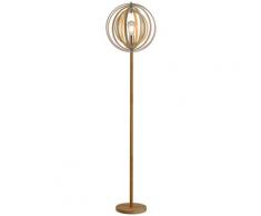 Lampada Da Terra In Acciao Colore Legno Ø38x160 Cm
