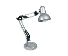 Lume Argento Metallo Flessibile Lampada Da Lettura Moderna E27 Ambiente Ldt033arc