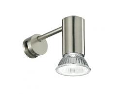 Applique Sopra Specchio Metallo Nikel Lampada Bagno Gu10 Intec Spot-b-gaia