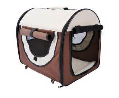 Trasportino Per Cani E Gatti Pieghevole Caffè 61x46x51 Cm
