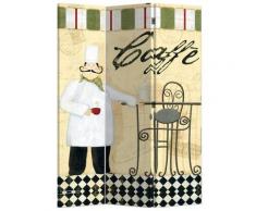 Paravento Separè 3 Pannelli 120x180cm Tela Stampata Tosini Caffè