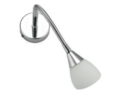 Applique Flessibile Metallo Cromo Diffusore Vetro Lampada Da Bagno G9 Intec Spot-f1