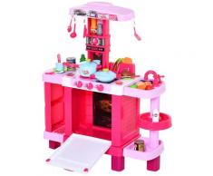 Cucina Giocattolo Per Bambini Con Utensili 78x29x87 Cm Rosa