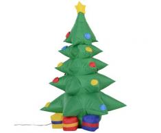 Albero Di Natale Gonfiabile 120 Cm In Poliestere Con Luci Led