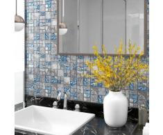 Vidaxl - Piastrelle Mosaico 22 pz Grigio e Blu 30x30 cm in Vetro Multicolore