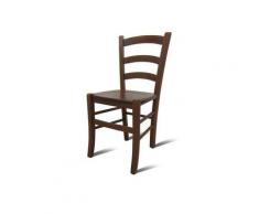 Sedia classica in legno, per sala da pranzo, cucina o salotto, Made in Italy, cm 44x45h87, Seduta h