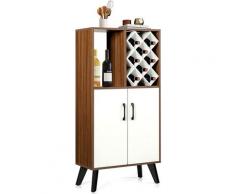 Portabottiglie di Vino, Scaffale a Pavimento, Cantinetta da Pavimento per Decorazione Domestica,