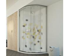 Idralite - Box doccia semicircolare scorrevole vetro stampato mod. Evolution 90x90 cm