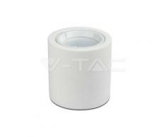V-tac - Portafaretto LED Montaggio a Plafone Rotondo GU10 e GU5.3 (MR16) Corpo in Gesso Bianco