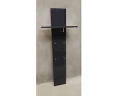 Appendiabiti verticale, Made in Italy, con ripiano e 4 ganci, Mobile per ingresso, Entratina