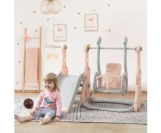 Scivolo per bambini, scivolo da giardino, scivolo multifunzione 4 in 1 per bambini con supporto da