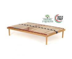 Rete piazza e mezza modello Dynamic misura 120x190 in legno di faggio con doghe ammortizzate e