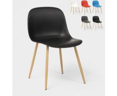 Sedie design scandinavo per cucina sala da pranzo ristorante Sleek | Nero