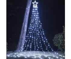 Decorazioni natalizie Luci da esterno Stella Albero di Natale Timer luminoso Luci natalizie per