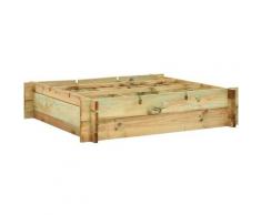 vidaXL Letto Rialzato 90x90x20 cm in Legno Impregnato - Marrone