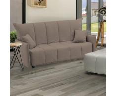 Divano letto Paola a 3 posti, Sofà Soggiorno, Apertura a carrello, Made in Italy, in tessuto