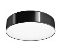 Etc-shop - Lampada da soffitto Lampade in acciaio PVC soggiorno soffitto nero plafoniera rotonda,