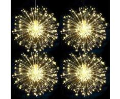 Luci per esterni/interni per decorazioni natalizie, luci a LED per fuochi d'artificio con 8