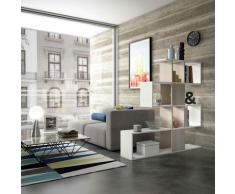 Libreria decorativa e funzionale con cinque scomparti, 100% Made in Italy, Scaffale per ufficio o