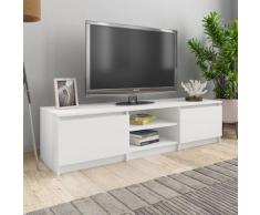 Mobile TV Bianco 140x40x35,5 cm in Truciolato