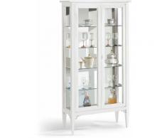 Credenza Con Vetrina In Legno Massello 89x34x170