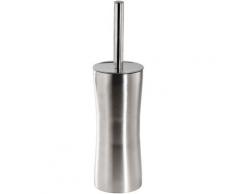 Portascopino wc in acciaio inox scopino con porta scopino per bagno mod. Time