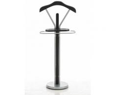 Servomuto Elegante Unisex Appendiabiti in Metallo e Legno Cromato vari colori colore : Nero