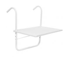 Tavolo rettangolare in polipropilene per balcone 52x40cm bianco - Primematik