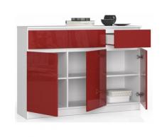 Abamihome - Mobile Ingresso Consolle Credenza Moderna Comò 3 Cassetti 3 Ante 140x99 x40 - Colore:
