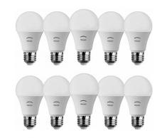 Pegaso - 10 lampade led goccia a60 risparmio energetico lampadina e27 220-240v a+ luce k: 4000k
