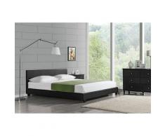 Letto Matrimoniale King Size / 2 Piazze 180x200 cm Imbottito, Rivestimento in Similpelle, Incluso