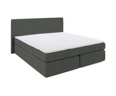 Vitalispa - Letto boxspring 180x200cm grigio con Topper