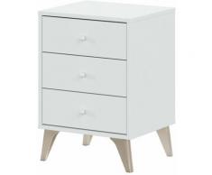 SWEET COMODINO 3 CASSETTI BIANCO ARTIK CM 56 x 40 x 33