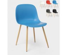 Sedie design scandinavo per cucina sala da pranzo ristorante Sleek | Blu