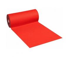 Passatoia natalizia rossa, moquette antiscivolo da 520 gr il mtq, zerbino da esterno -1 X 5 mt