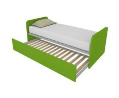 Mobilfino Camerette - 964R - Letto cameretta 80x190 singolo con secondo letto estraibile e testate